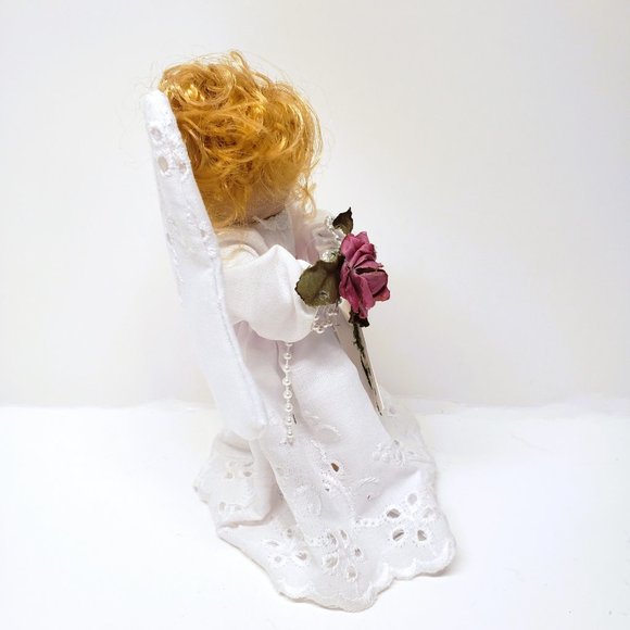 Angel Marycana San Jose Handmade Figurine Flower White Lace For a Special Mother - Picture 7 of 8